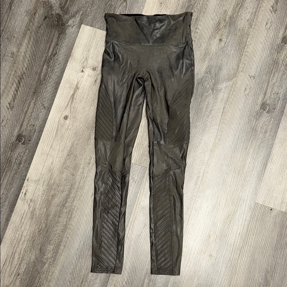SPANX faux leather moto leggings tights pants bottoms